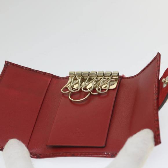 GUCCI GG Canvas Key Case Red 203551 Auth am5144 - Picture 14 of 16